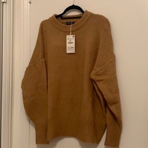 Beige/brown chunky knit sweater!